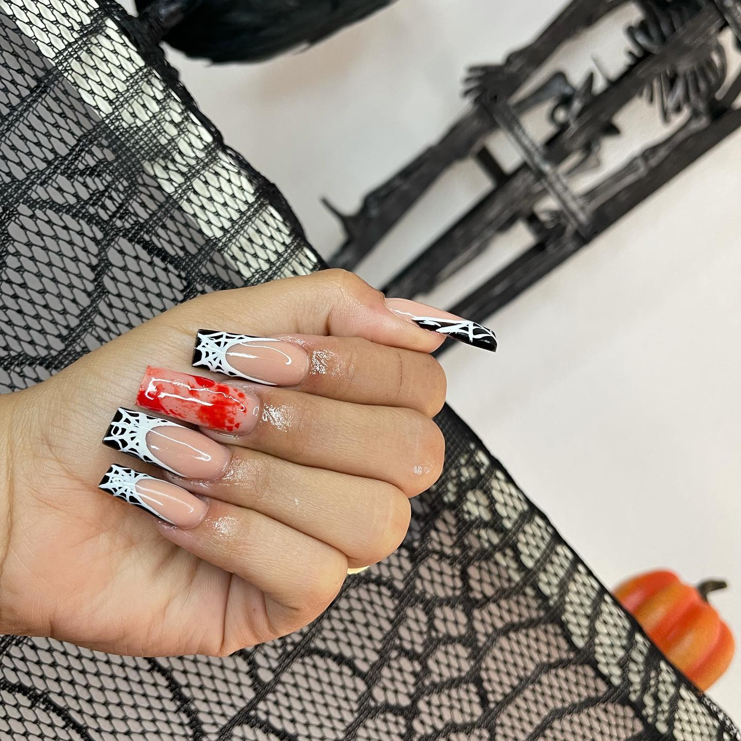 30+ Spooky Halloween French Tip Nails - Nail Designs Daily
