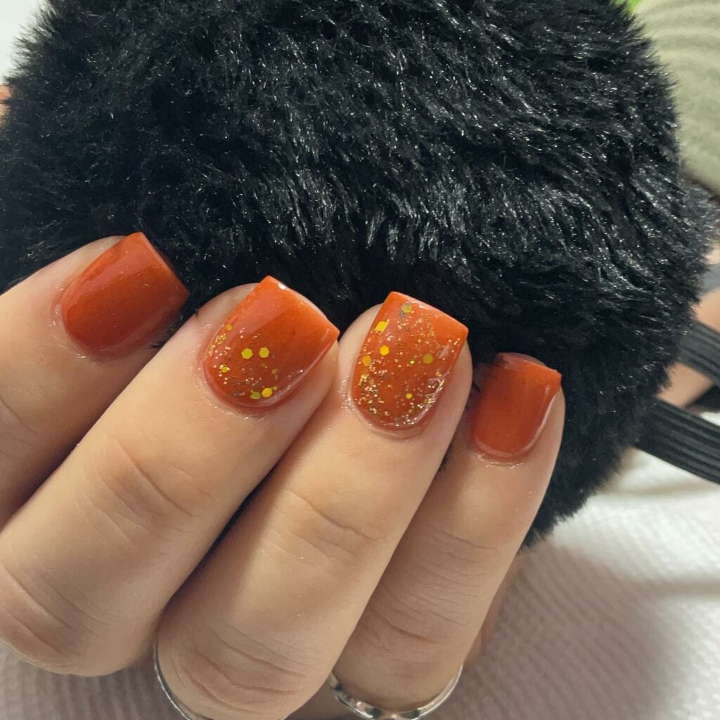 Orange Fall Nails