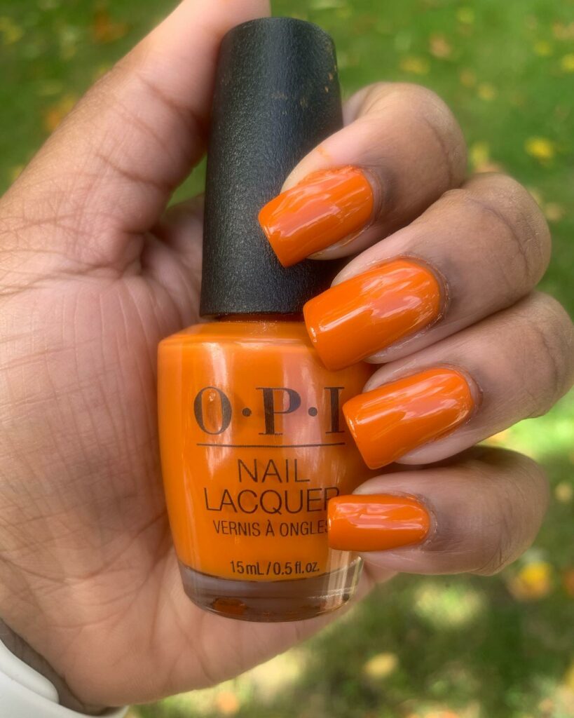 Orange Fall Nails