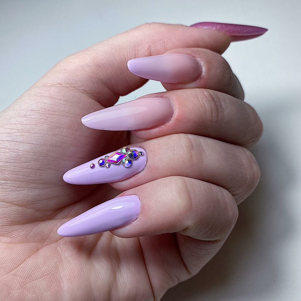 Pastel Purple Nails