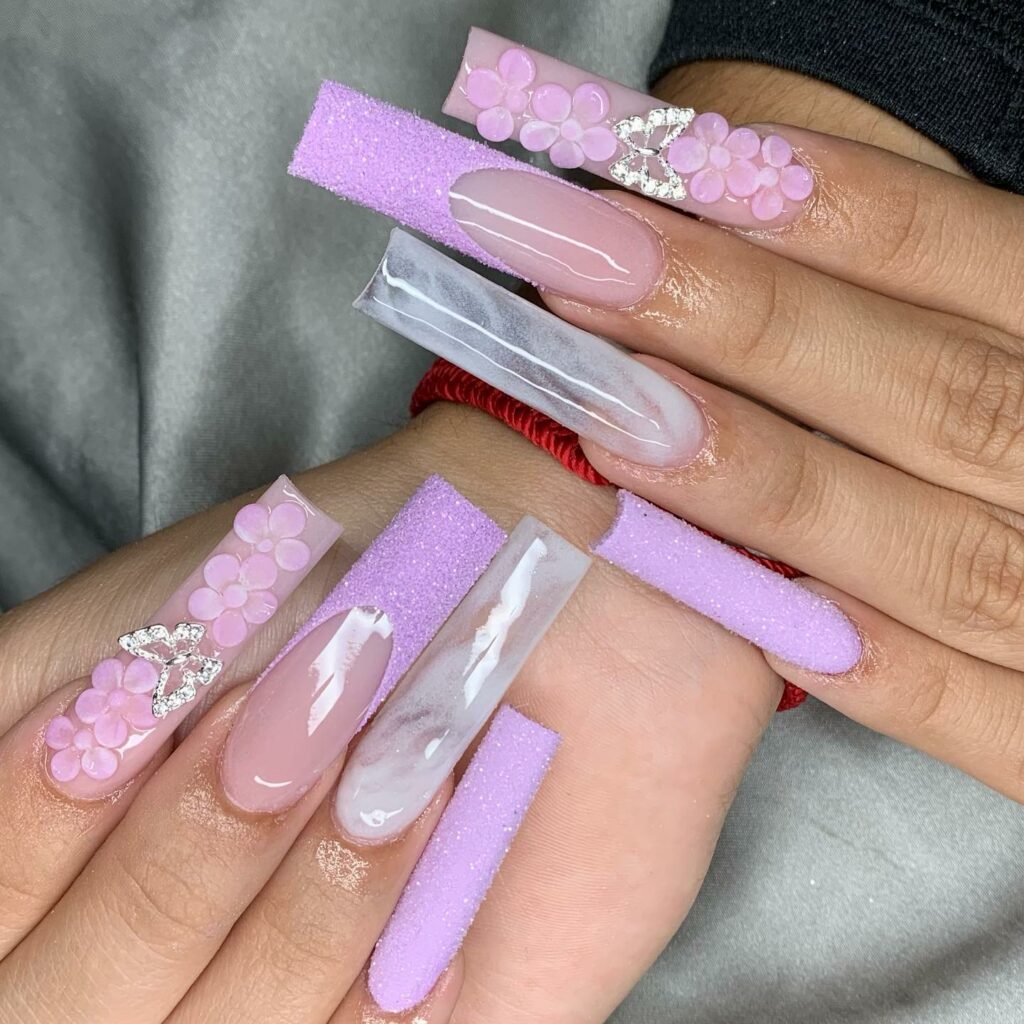 Pastel Purple Nails