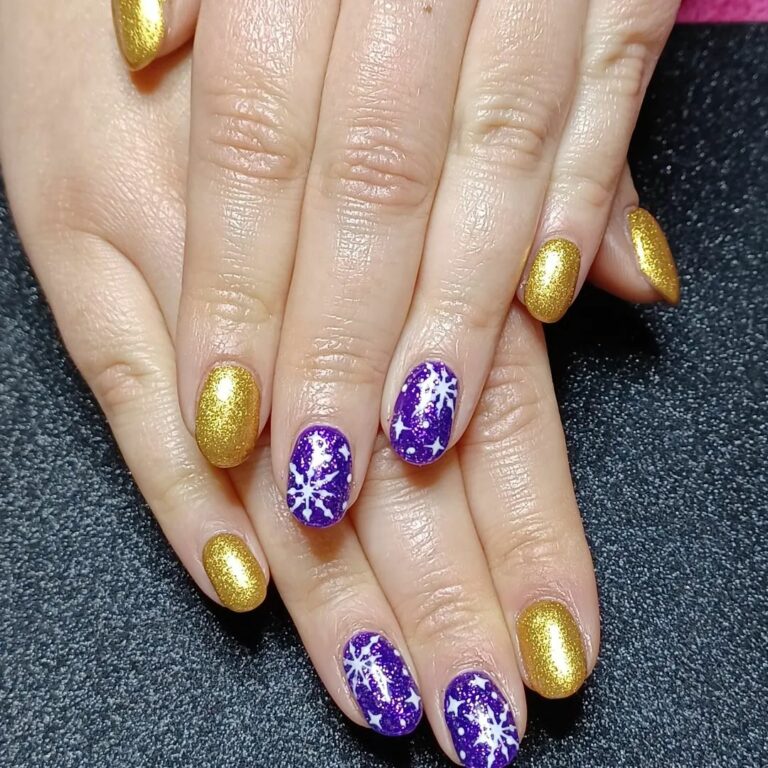 30+ Purple and Gold Nails that Make a Statement - Nail Designs Daily
