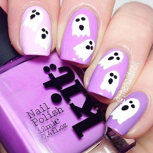 Purple Halloween Nails
