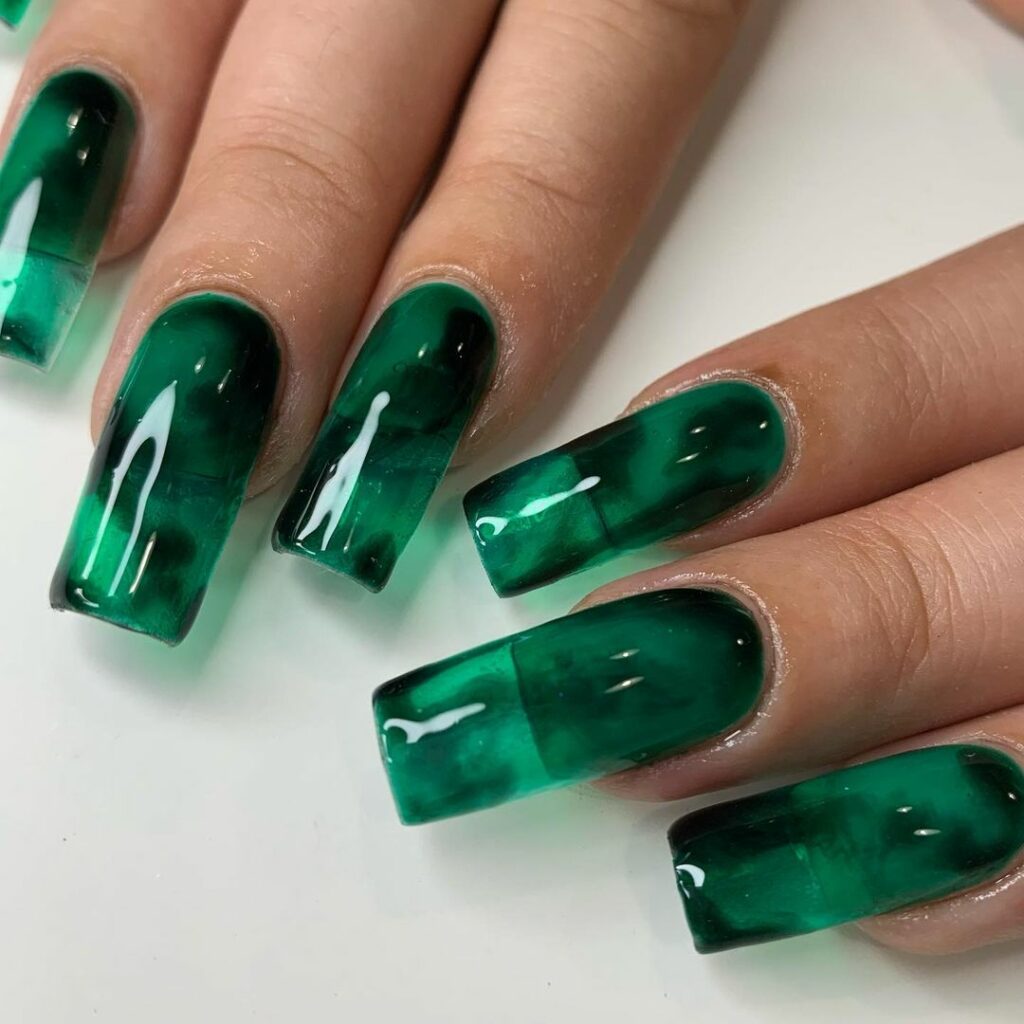 Emerald Green Nail Designs