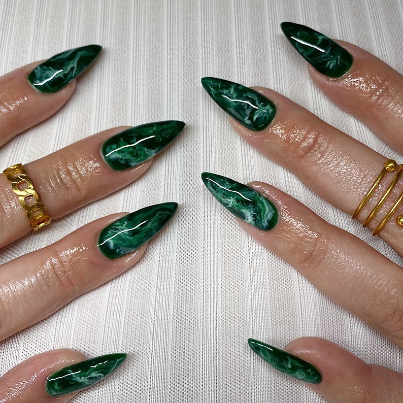Emerald Green Nail Designs