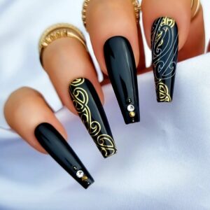 23 Black Acrylic Nails You Need to Try Immediately - StayGlam