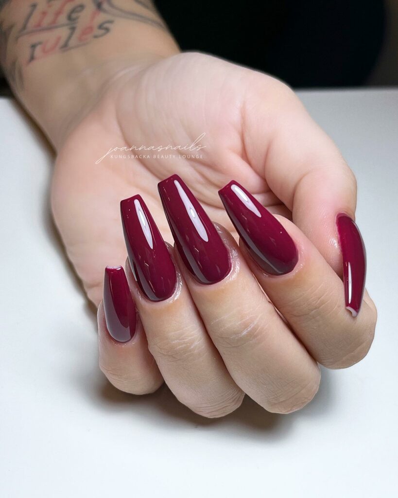 Wine Color Nails