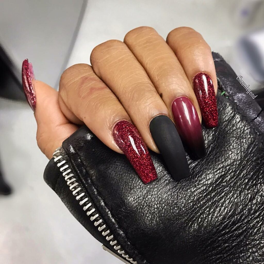 Wine Color Nails