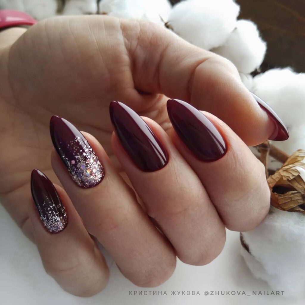 Wine Color Nails