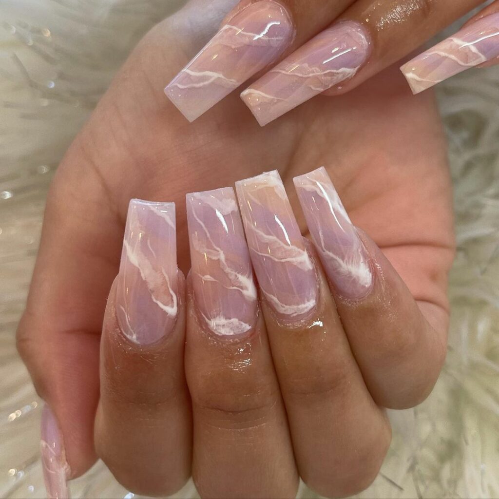 Nude Marble Nails