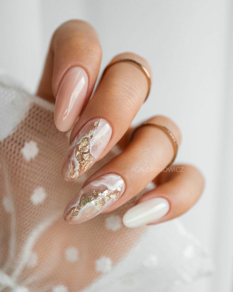 Nude Marble Nails