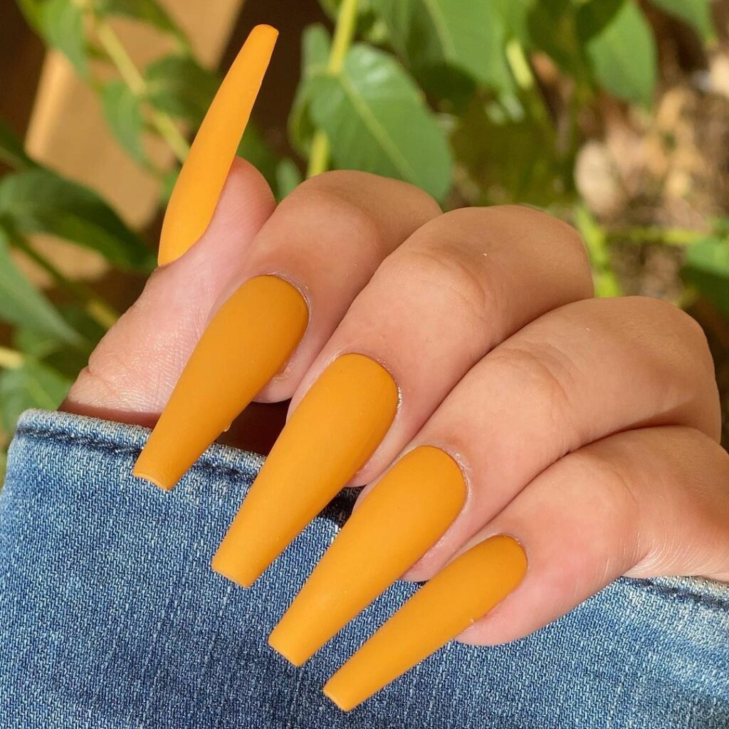 Yellow Autumn Nails