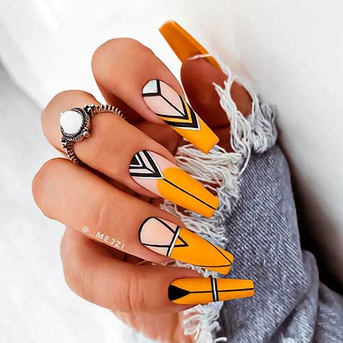 Yellow Autumn Nails