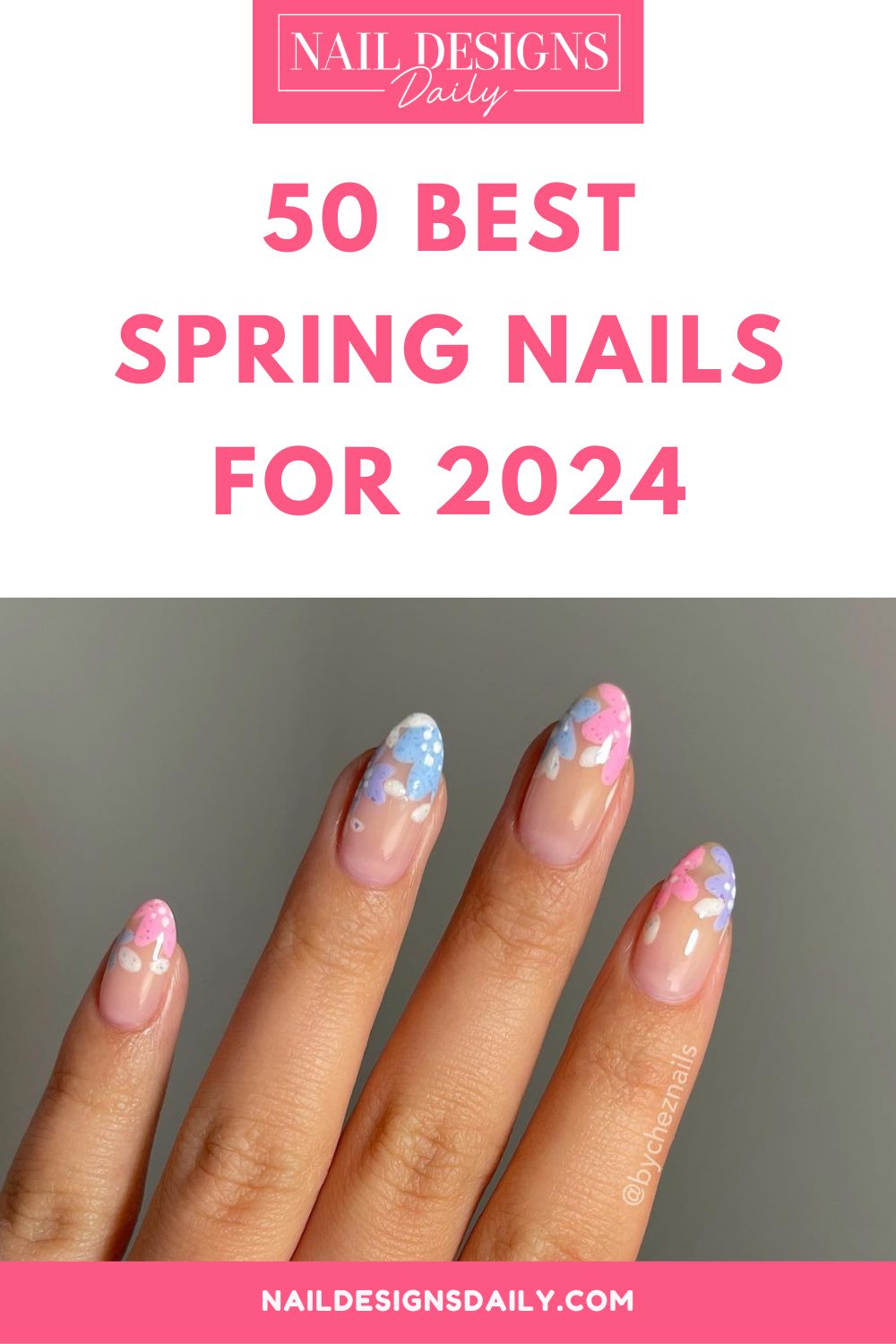pinterest image about 50 Best Spring Nails for 2024