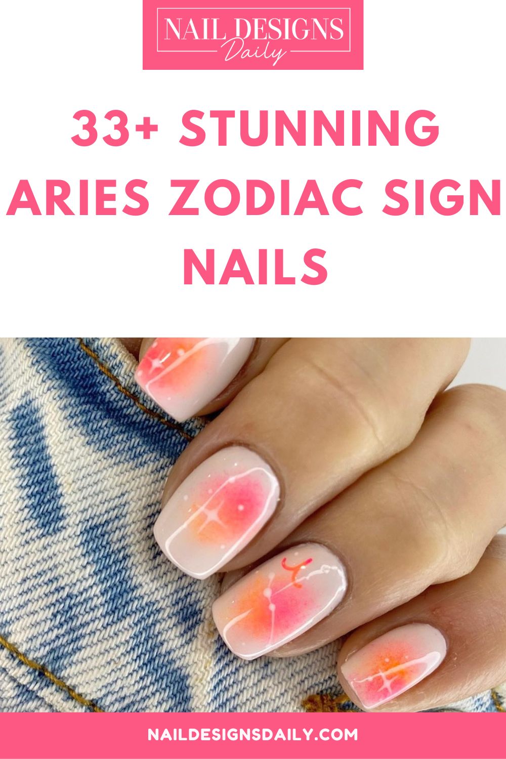 pinterest image about Aries Zodiac Sign Nails