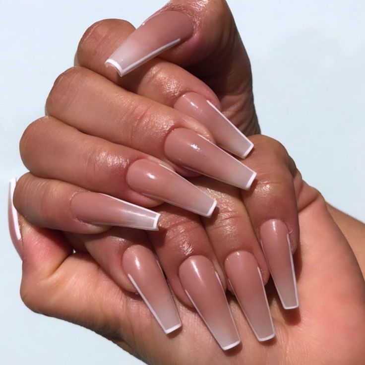 Brown Nails With White Tips
