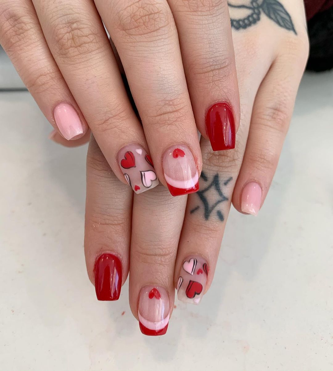Cute Valentine's Day Nails
