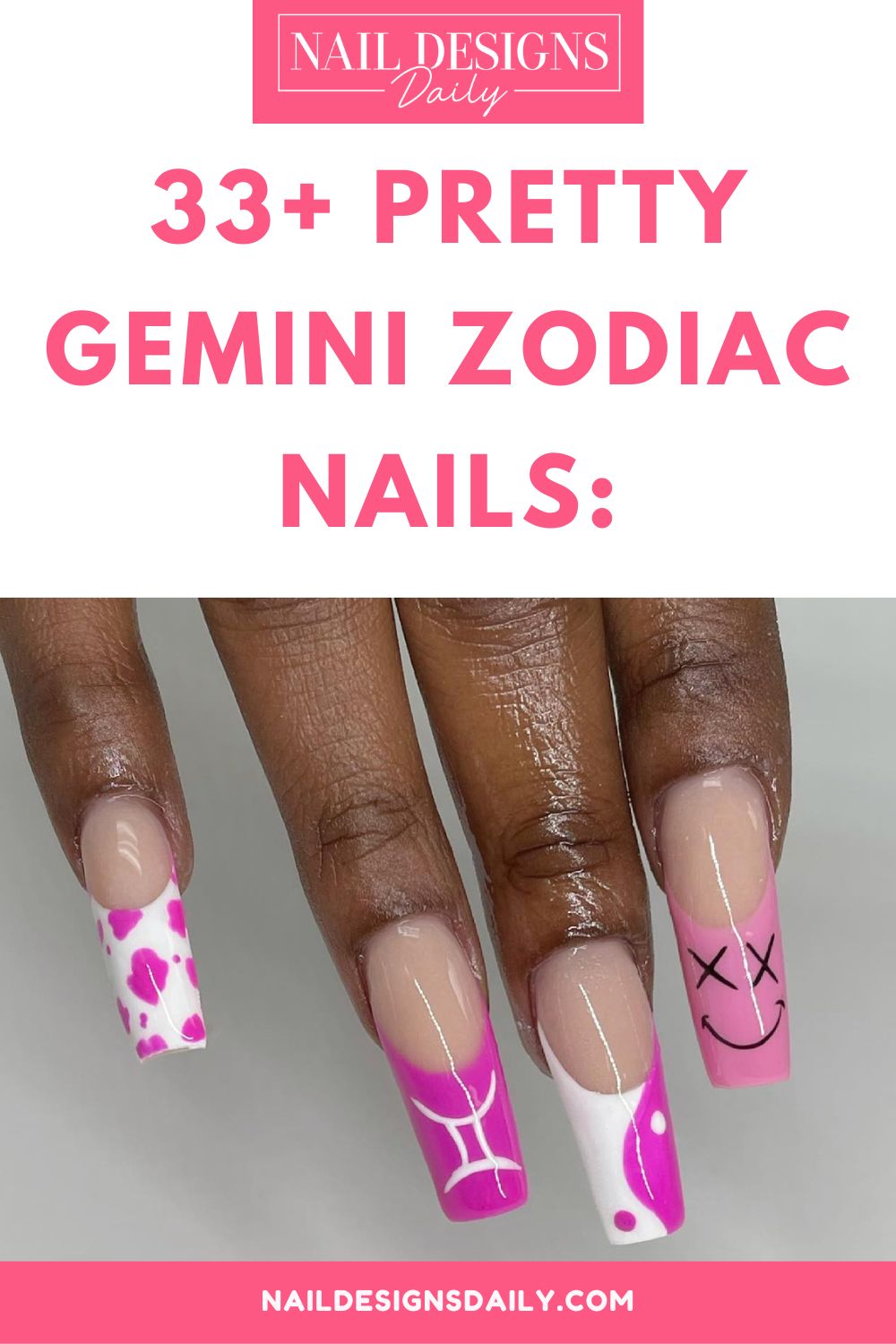 pinterest image about Gemini Zodiac Nails 