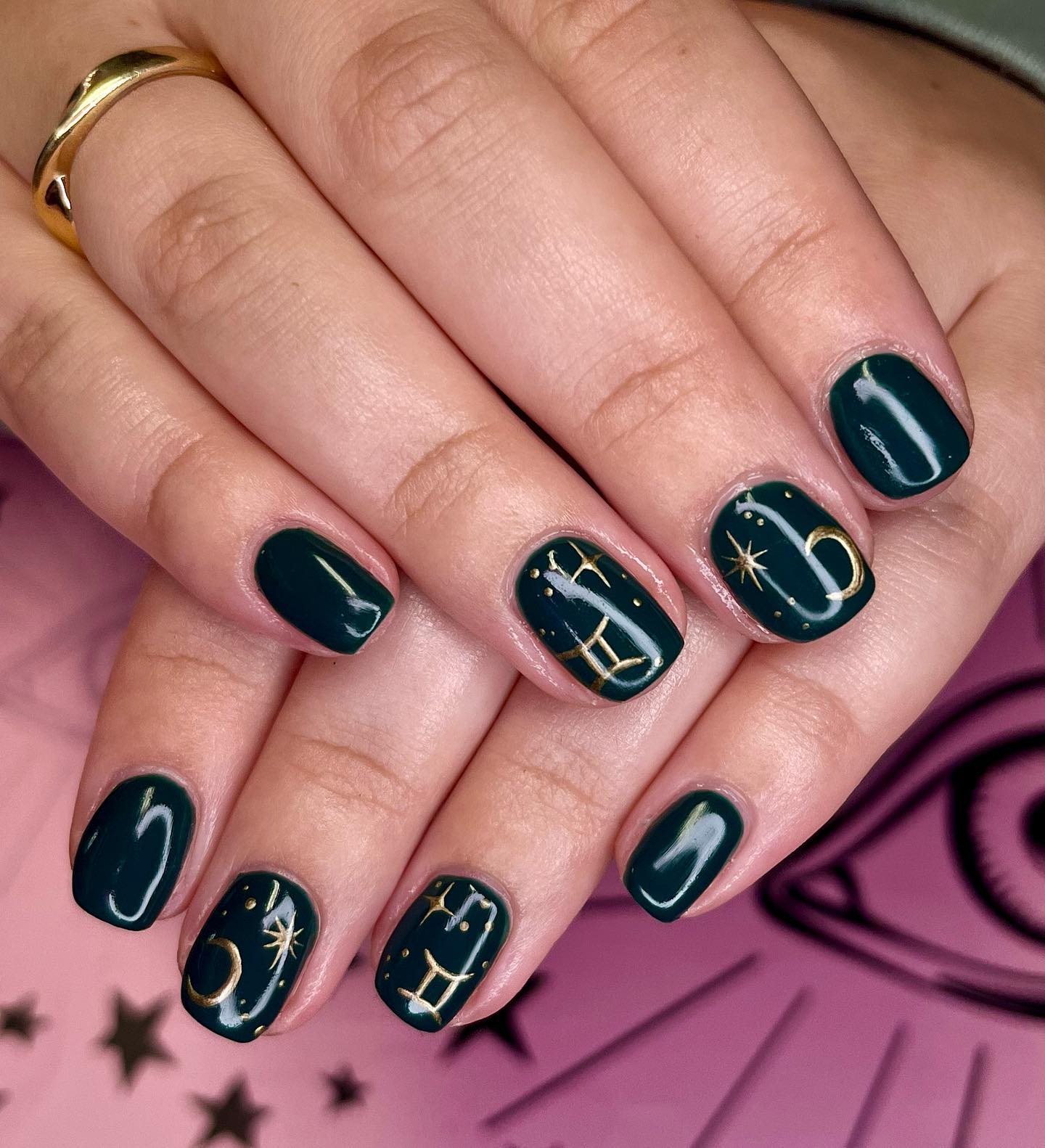 Gemini Zodiac Nails