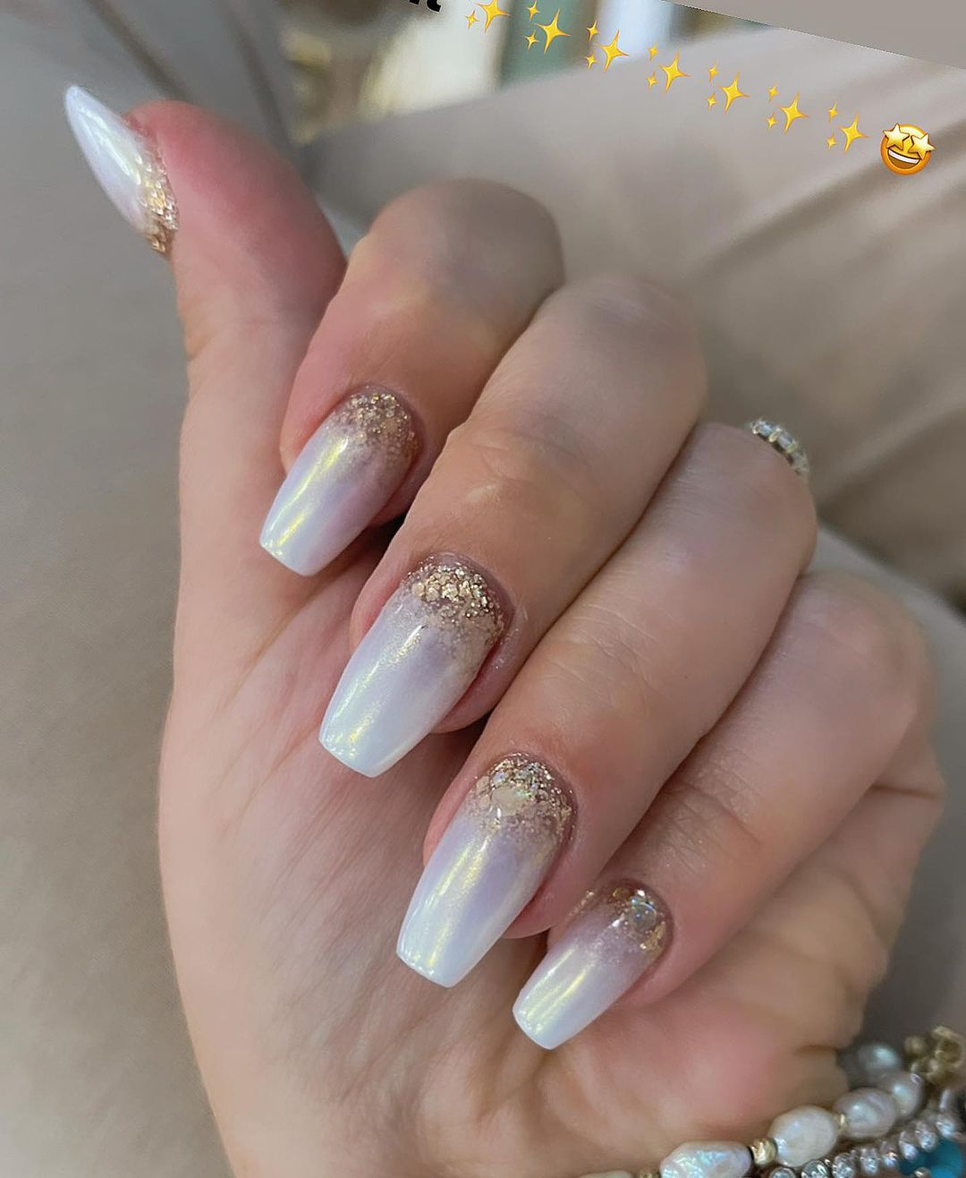Gold Ombré Nails