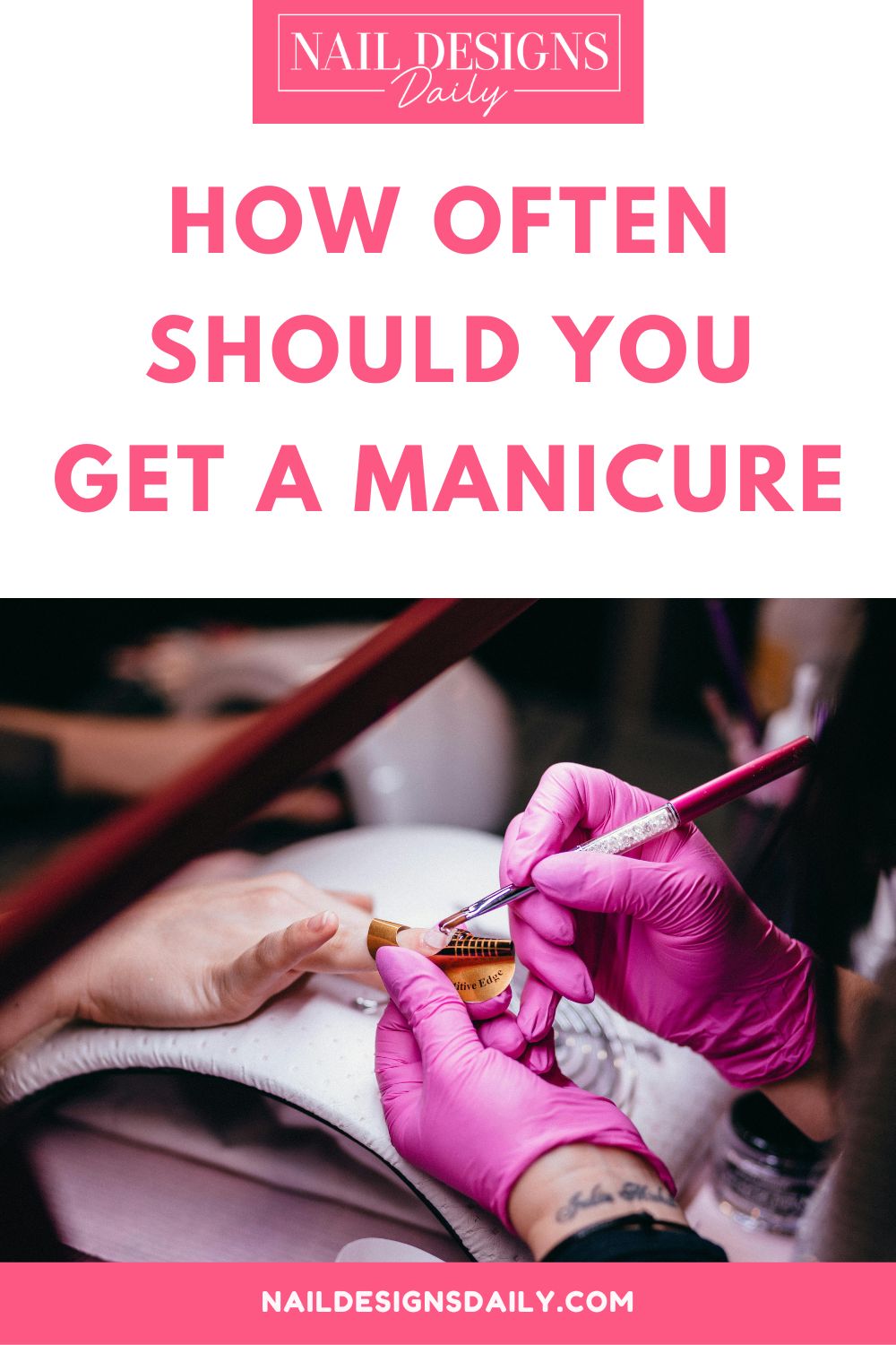 pinterest image for an article about How Often Should You Get A Manicure