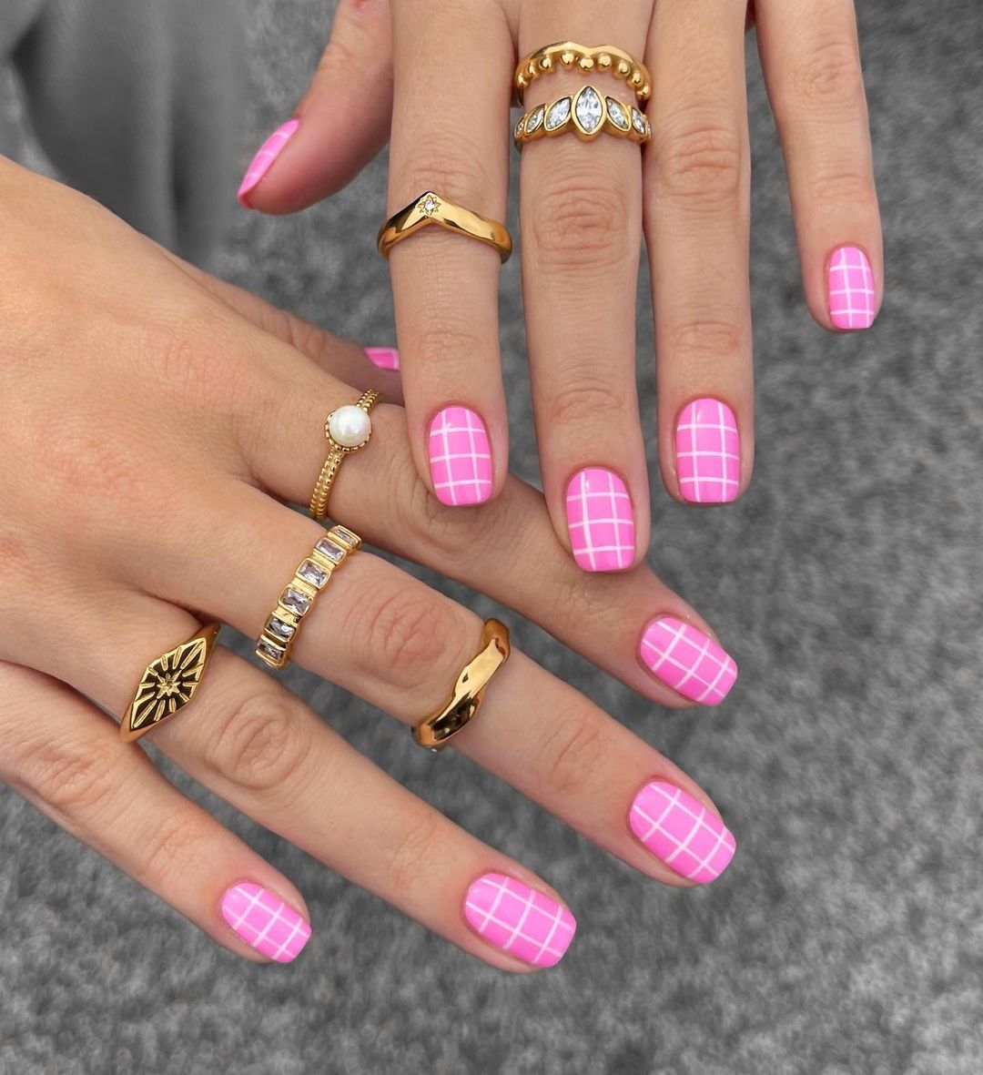 Pink Spring Nails