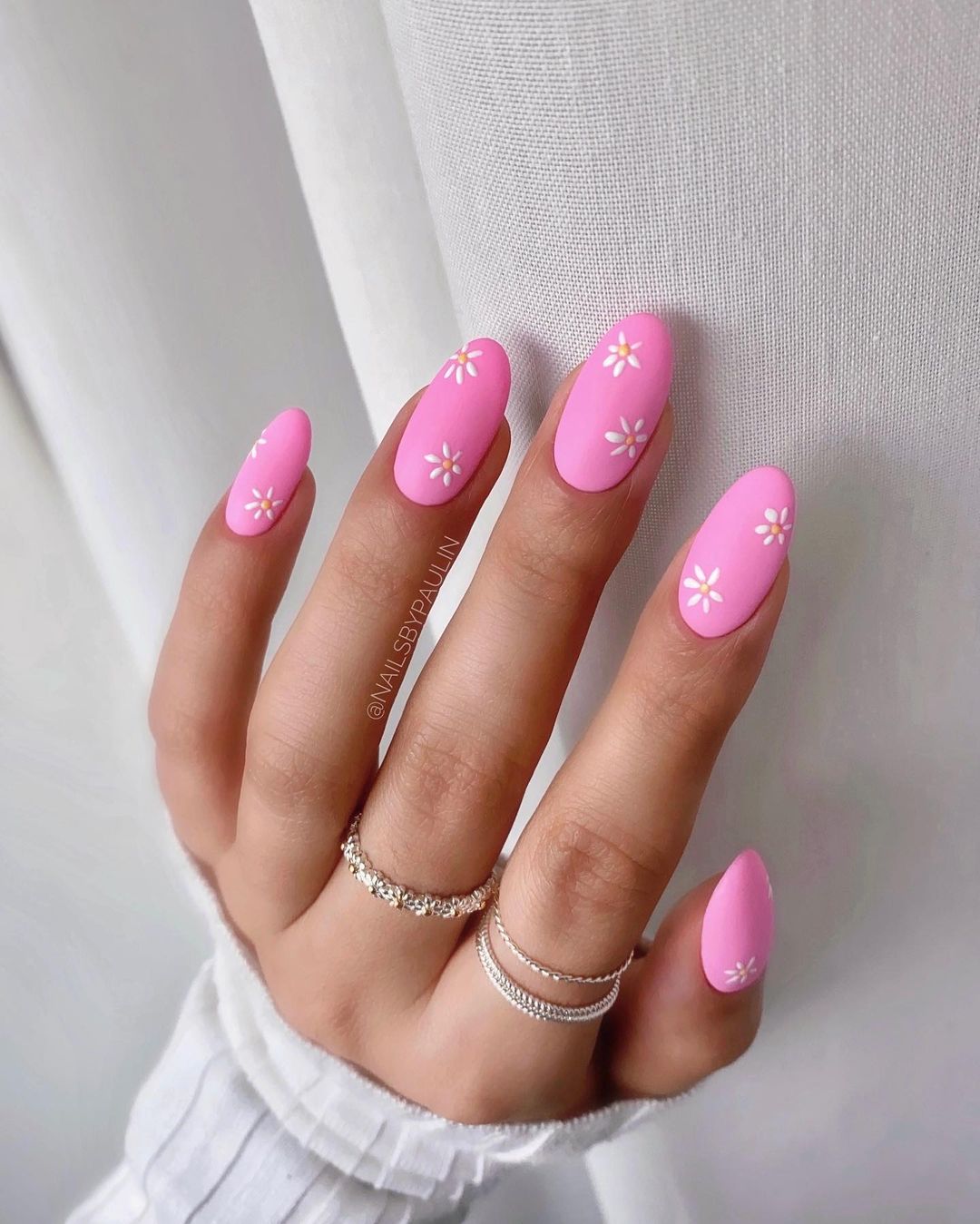 Pink Spring Nails