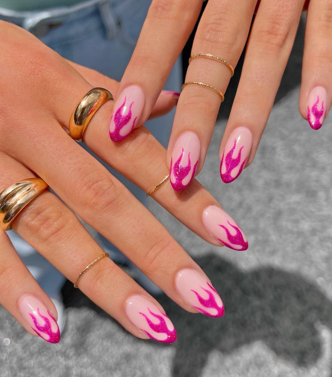 Pink Spring Nails