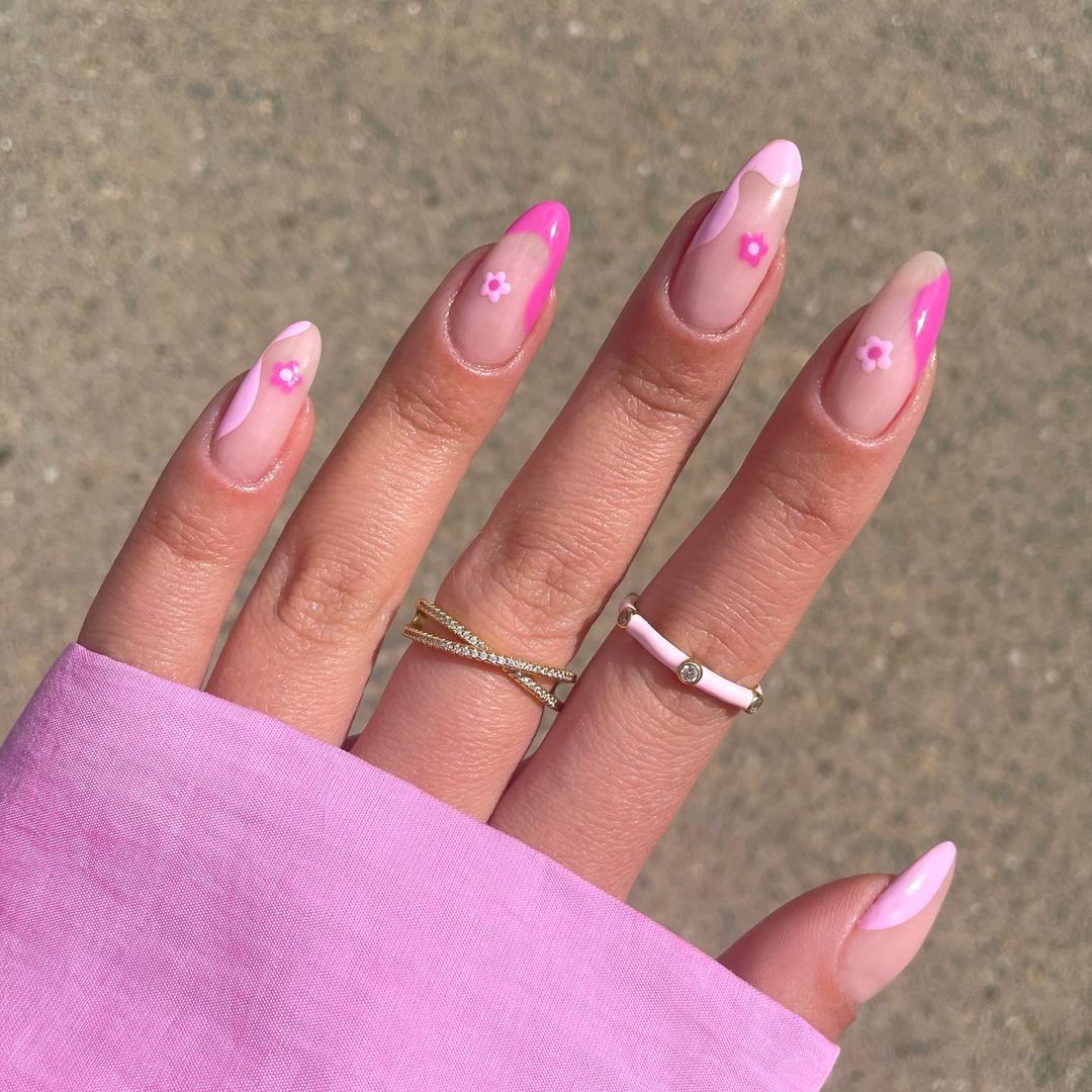 Pink Spring Nails