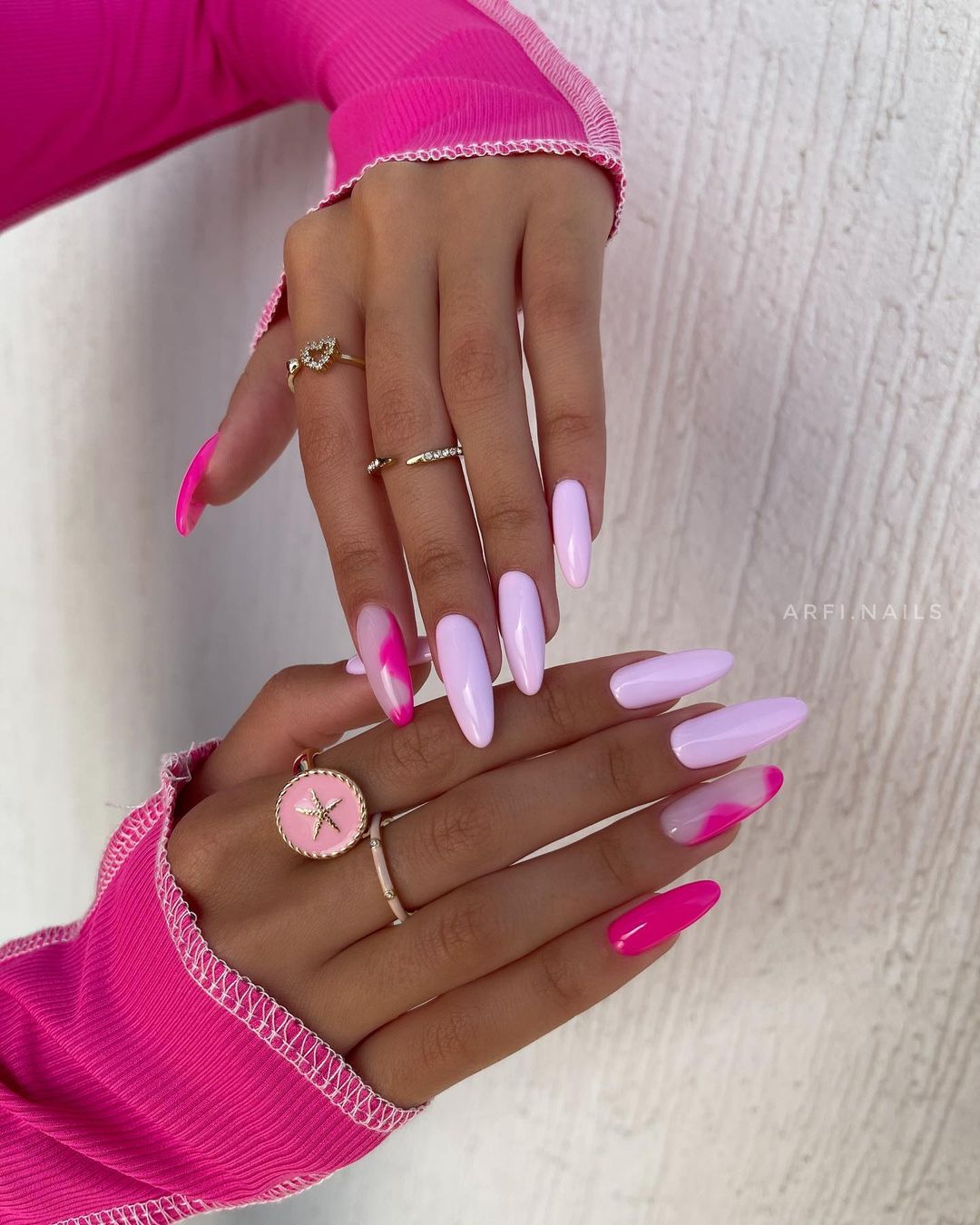 Pink Spring Nails