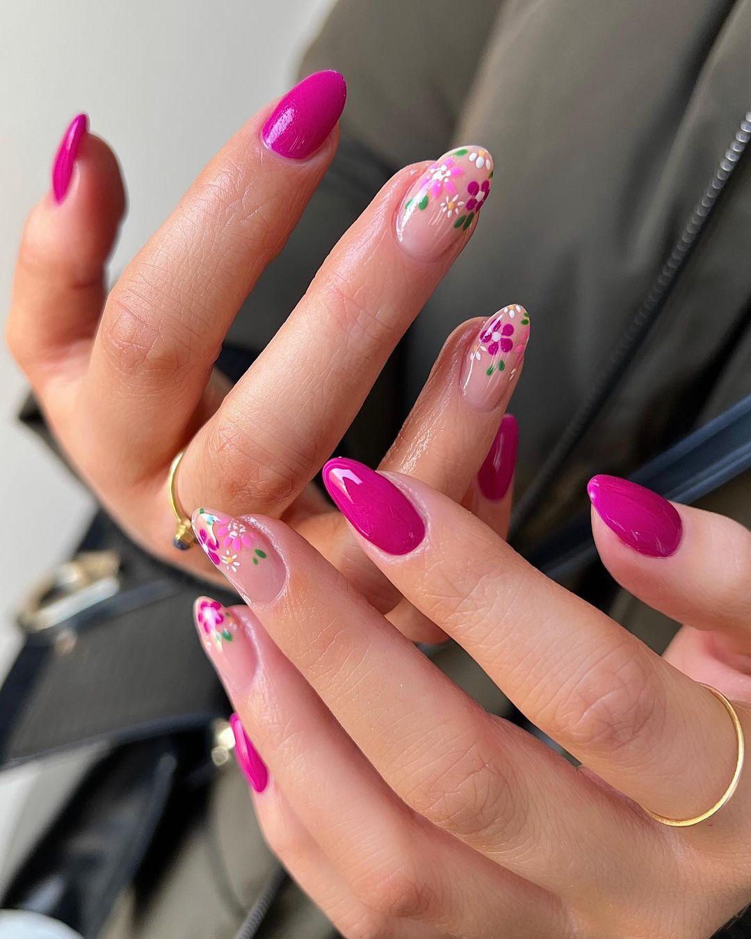 Pink Spring Nails