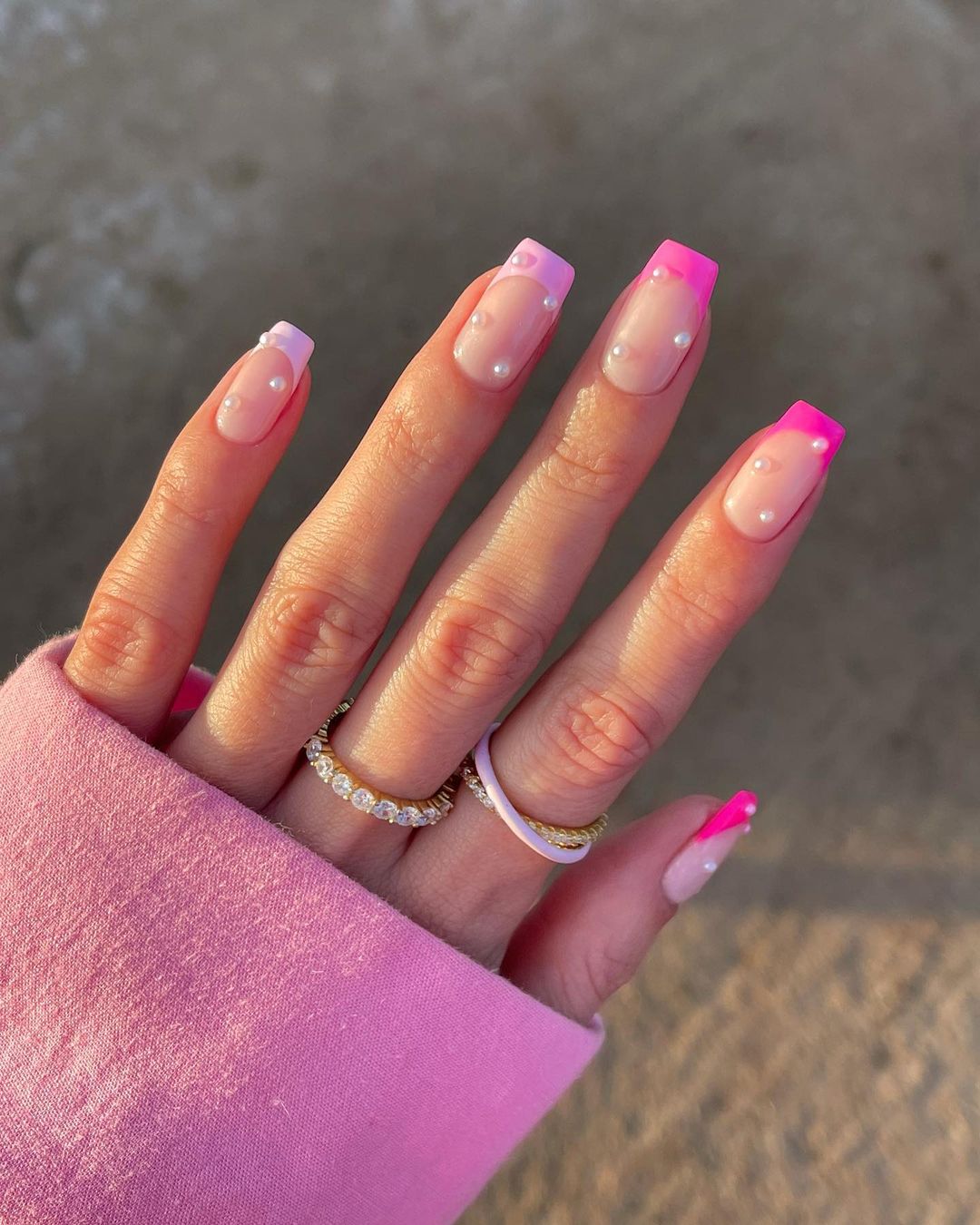 Pink Spring Nails