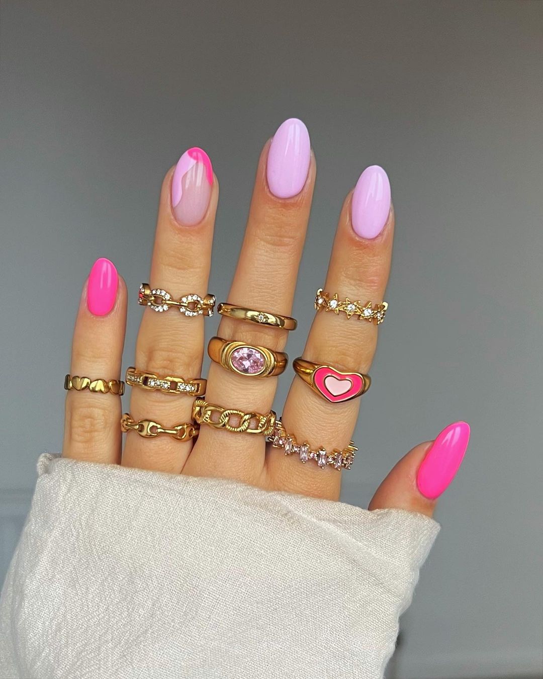 Pink Spring Nails