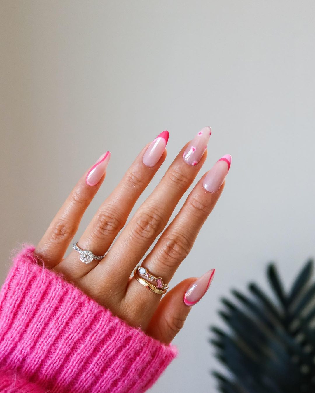 Pink Spring Nails