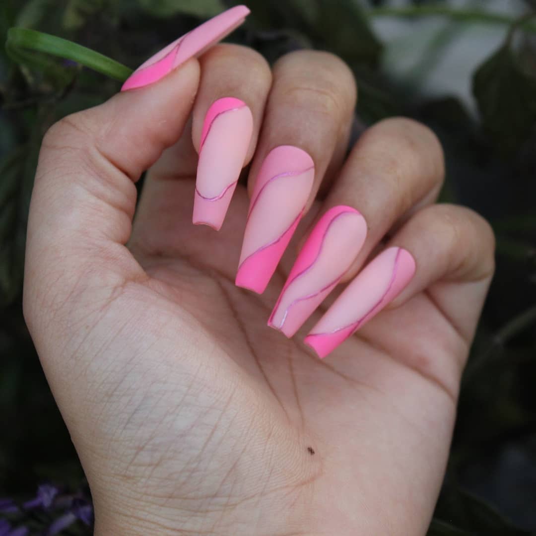 Pink Spring Nails