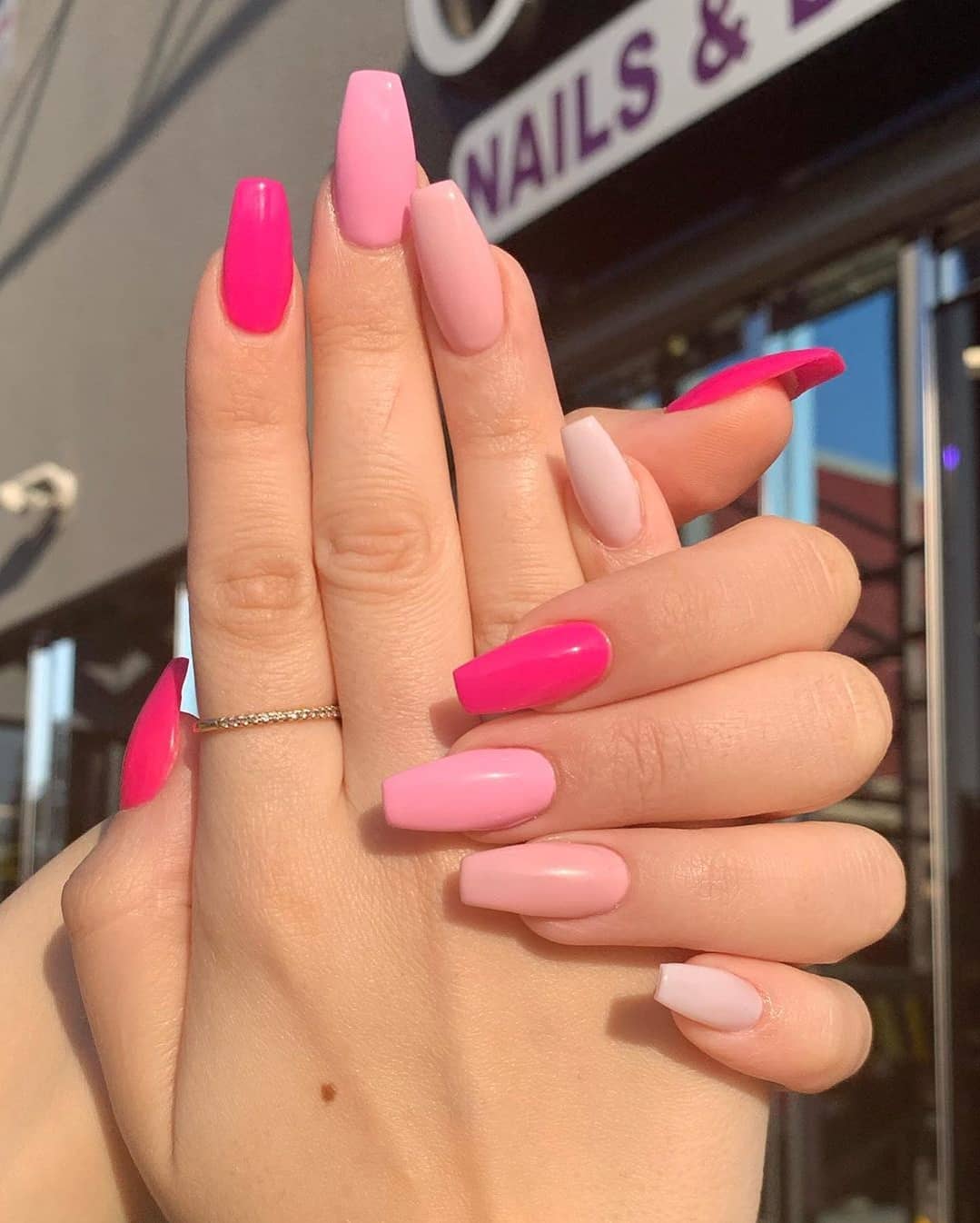 Pink Spring Nails