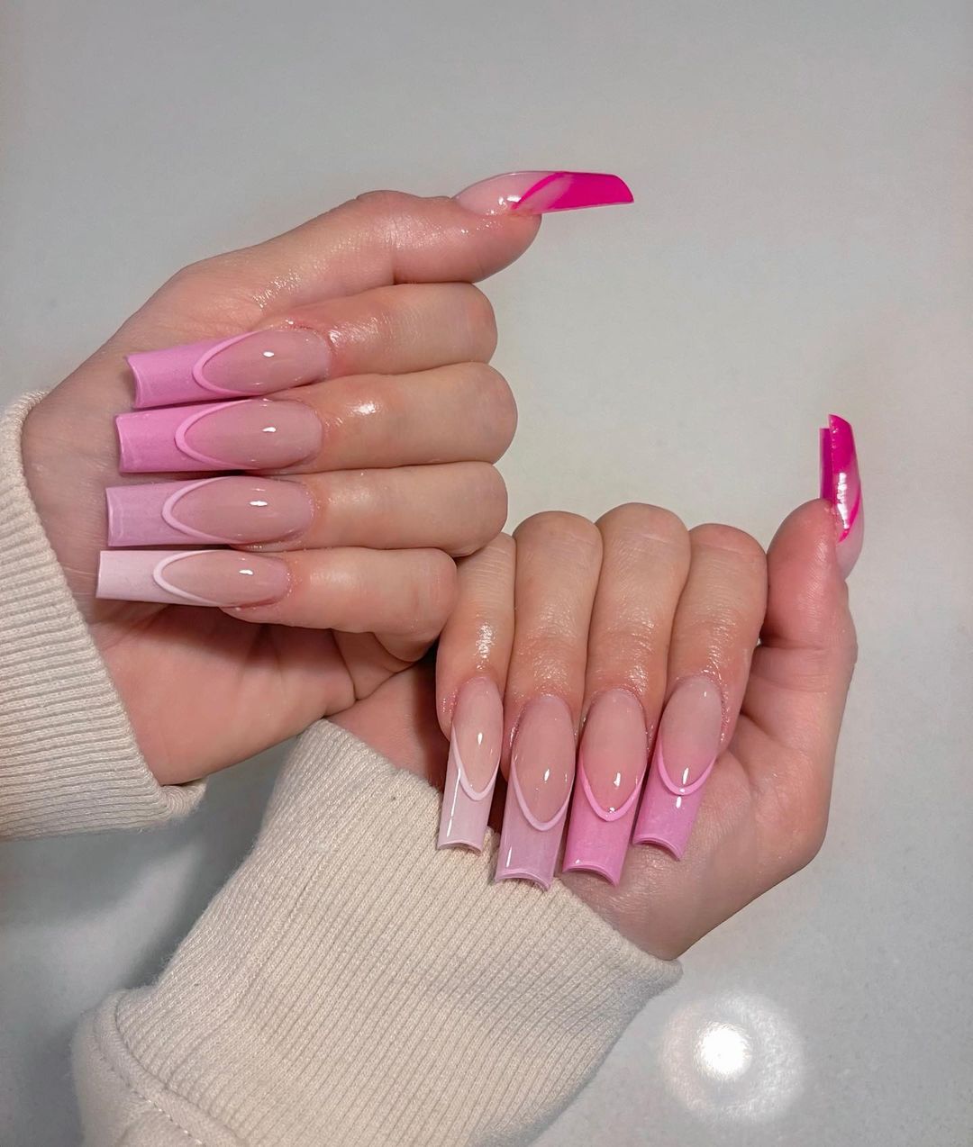 Pink Spring Nails