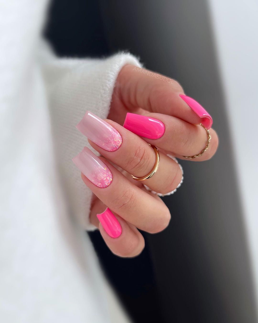 Pink Spring Nails