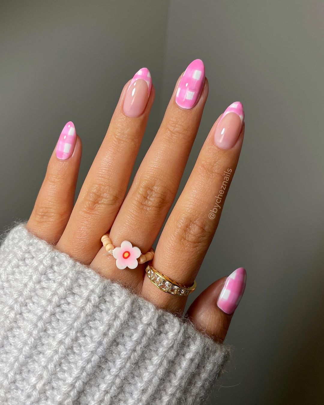 Pink Spring Nails