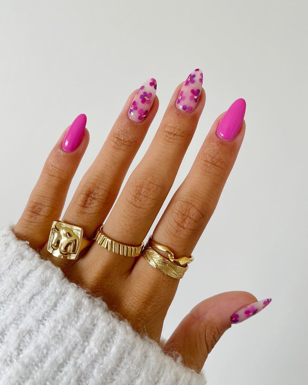 Pink Spring Nails