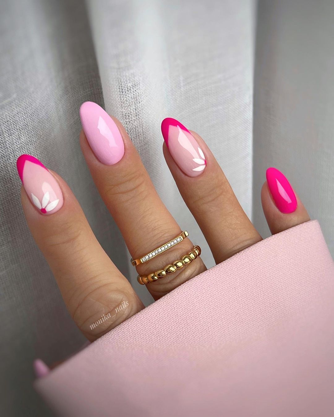 Pink Spring Nails