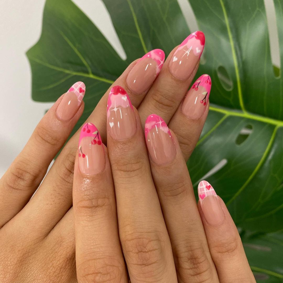 Pink Spring Nails