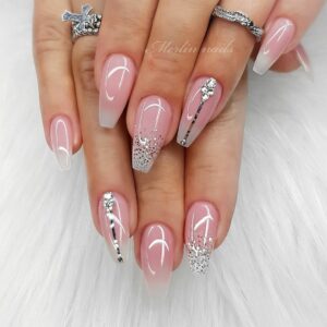 30+ Cutest Pink and Silver French Tip Nails to Copy - Nail Designs Daily