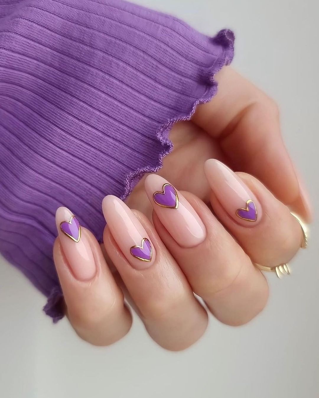 Purple Valentine's Day Nails