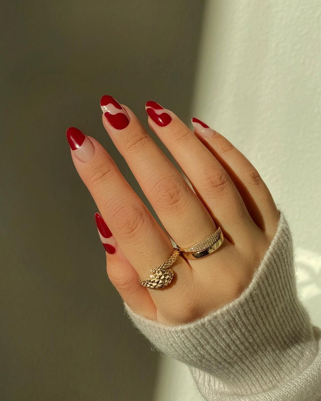 Red Sparkly Nails