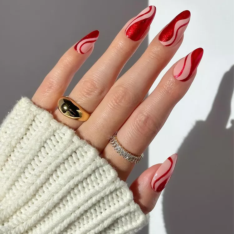 Red-Sparkly-Nails-24 Red Sparkly Nails