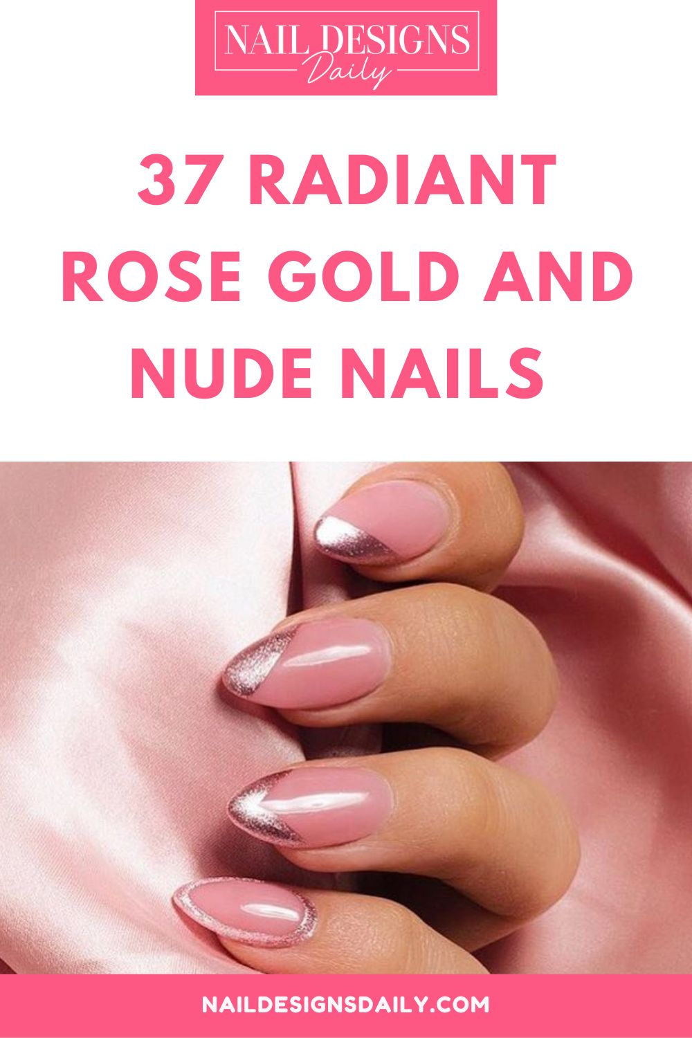 Rose Gold And Nude Nails