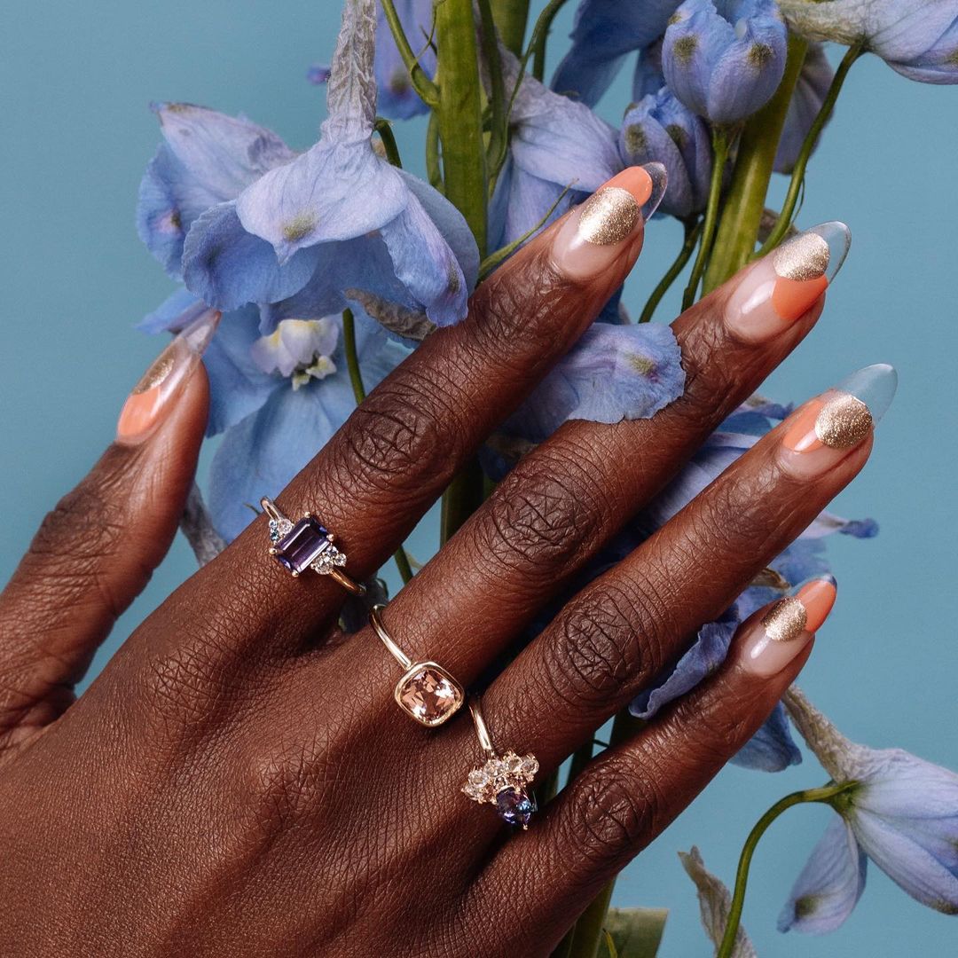 Rose Gold and Nude Nails