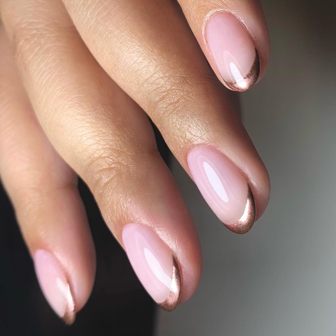 Rose Gold and Nude Nails
