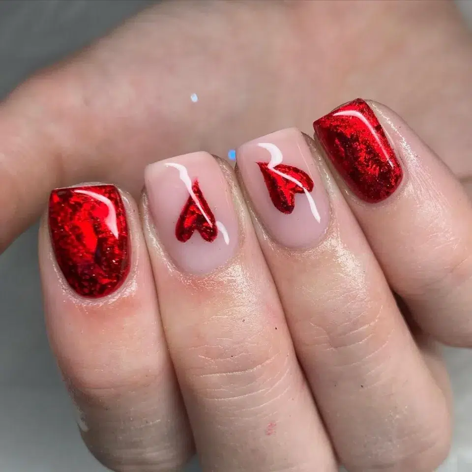 Short Valentine's Day Nails